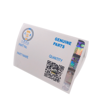 Silver holographic strip label