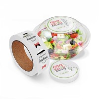 Paper food label roll packaging