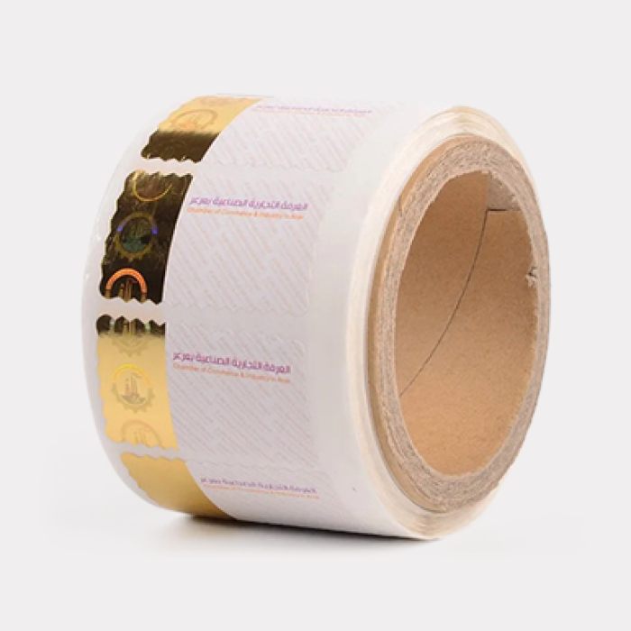 Hot stamping holografiska klistermärken