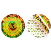 Anti tampering hologram invalid sticker label